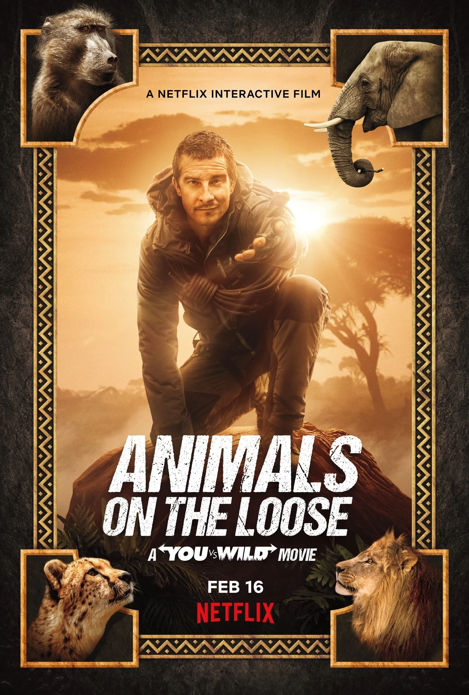 Xem phim Bạn đối đầu với thiên nhiên: Dã thú trốn thoát - Animals on the Loose: A You vs. Wild Movie (2021)