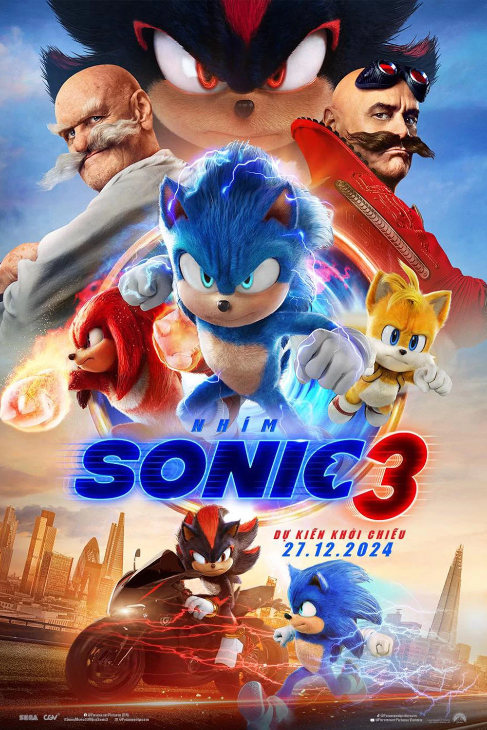 Xem phim Nhím Sonic 3 - Sonic The Hedgehog 3 (2024)